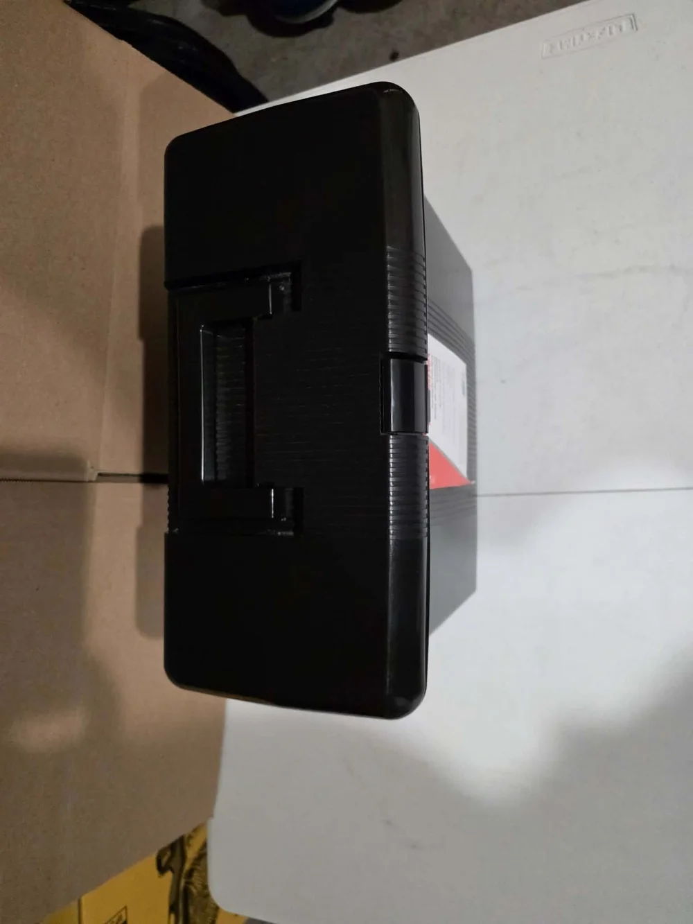 Black Portable File Box with Handle